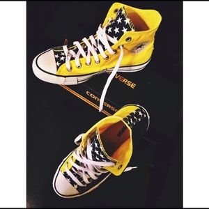Custom U of M Converse Hightop Sneakers